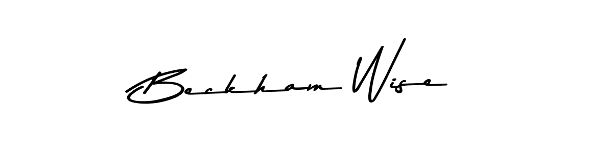 Design your own signature with our free online signature maker. With this signature software, you can create a handwritten (Asem Kandis PERSONAL USE) signature for name Beckham Wise. Beckham Wise signature style 9 images and pictures png