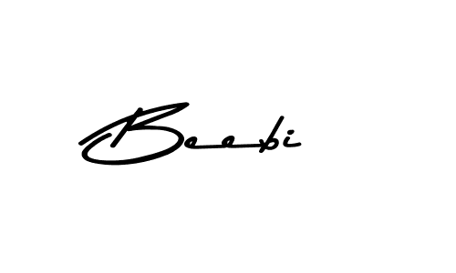 Make a beautiful signature design for name Beebi. With this signature (Asem Kandis PERSONAL USE) style, you can create a handwritten signature for free. Beebi signature style 9 images and pictures png