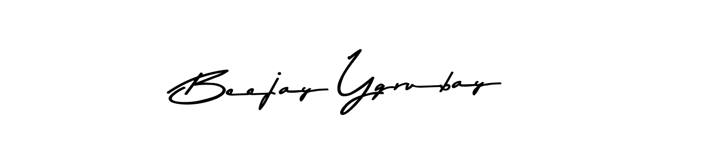 Make a beautiful signature design for name Beejay Ygrubay. With this signature (Asem Kandis PERSONAL USE) style, you can create a handwritten signature for free. Beejay Ygrubay signature style 9 images and pictures png