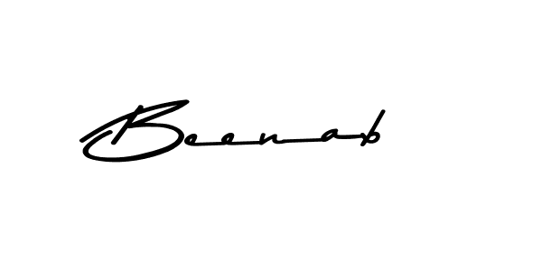 How to make Beenab name signature. Use Asem Kandis PERSONAL USE style for creating short signs online. This is the latest handwritten sign. Beenab signature style 9 images and pictures png