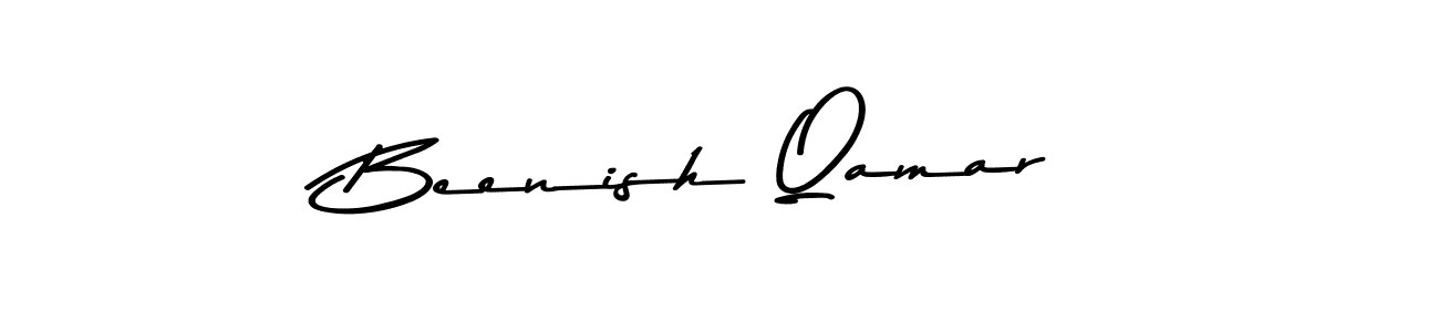 How to make Beenish Qamar name signature. Use Asem Kandis PERSONAL USE style for creating short signs online. This is the latest handwritten sign. Beenish Qamar signature style 9 images and pictures png