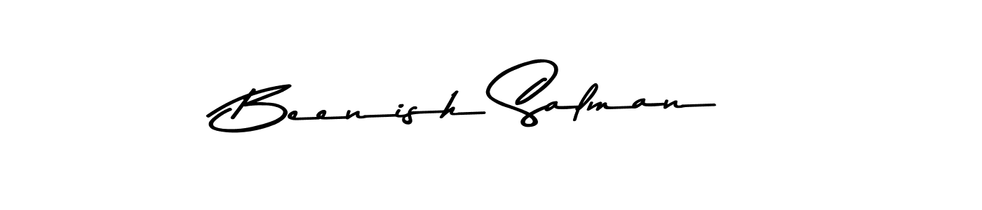 Use a signature maker to create a handwritten signature online. With this signature software, you can design (Asem Kandis PERSONAL USE) your own signature for name Beenish Salman. Beenish Salman signature style 9 images and pictures png