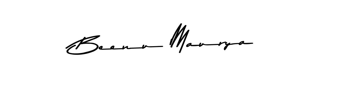 How to make Beenu Maurya name signature. Use Asem Kandis PERSONAL USE style for creating short signs online. This is the latest handwritten sign. Beenu Maurya signature style 9 images and pictures png