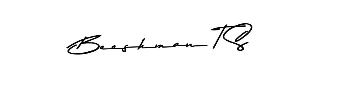 if you are searching for the best signature style for your name Beeshman T S. so please give up your signature search. here we have designed multiple signature styles  using Asem Kandis PERSONAL USE. Beeshman T S signature style 9 images and pictures png