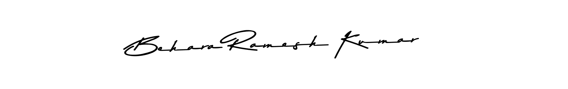 Create a beautiful signature design for name Behara Ramesh Kumar. With this signature (Asem Kandis PERSONAL USE) fonts, you can make a handwritten signature for free. Behara Ramesh Kumar signature style 9 images and pictures png