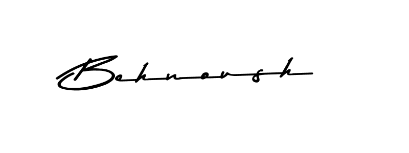 Use a signature maker to create a handwritten signature online. With this signature software, you can design (Asem Kandis PERSONAL USE) your own signature for name Behnoush. Behnoush signature style 9 images and pictures png