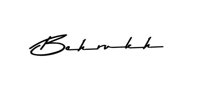 Make a beautiful signature design for name Behrukh. With this signature (Asem Kandis PERSONAL USE) style, you can create a handwritten signature for free. Behrukh signature style 9 images and pictures png