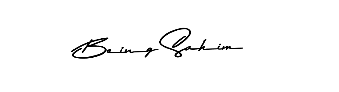 Make a beautiful signature design for name Being Sahim. With this signature (Asem Kandis PERSONAL USE) style, you can create a handwritten signature for free. Being Sahim signature style 9 images and pictures png
