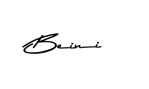 How to make Beini name signature. Use Asem Kandis PERSONAL USE style for creating short signs online. This is the latest handwritten sign. Beini signature style 9 images and pictures png