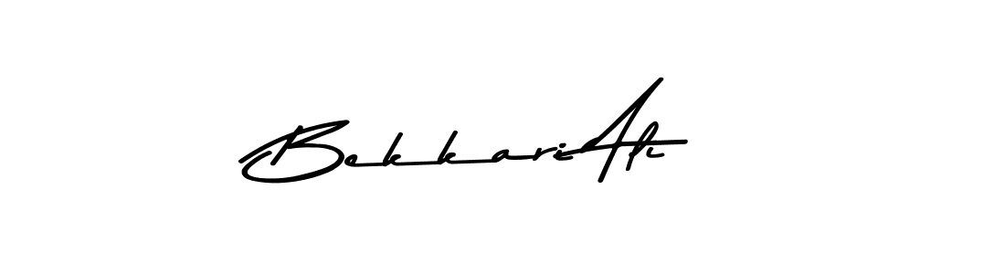 Also You can easily find your signature by using the search form. We will create Bekkari Ali name handwritten signature images for you free of cost using Asem Kandis PERSONAL USE sign style. Bekkari Ali signature style 9 images and pictures png
