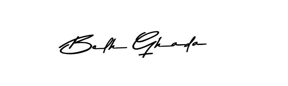Also You can easily find your signature by using the search form. We will create Belh Ghada name handwritten signature images for you free of cost using Asem Kandis PERSONAL USE sign style. Belh Ghada signature style 9 images and pictures png