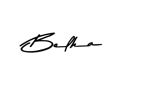 Make a beautiful signature design for name Belha. With this signature (Asem Kandis PERSONAL USE) style, you can create a handwritten signature for free. Belha signature style 9 images and pictures png