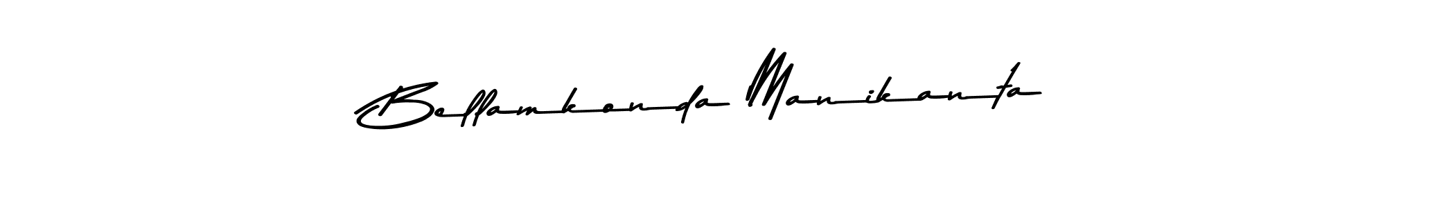 How to make Bellamkonda Manikanta name signature. Use Asem Kandis PERSONAL USE style for creating short signs online. This is the latest handwritten sign. Bellamkonda Manikanta signature style 9 images and pictures png
