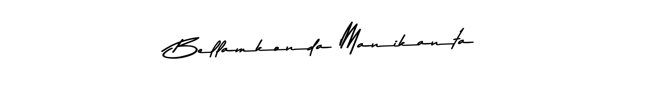 How to make Bellamkonda Manikanta name signature. Use Asem Kandis PERSONAL USE style for creating short signs online. This is the latest handwritten sign. Bellamkonda Manikanta signature style 9 images and pictures png