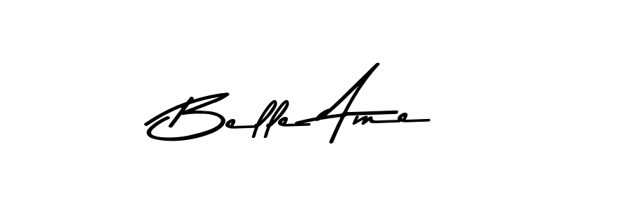 How to make Belle Ame name signature. Use Asem Kandis PERSONAL USE style for creating short signs online. This is the latest handwritten sign. Belle Ame signature style 9 images and pictures png