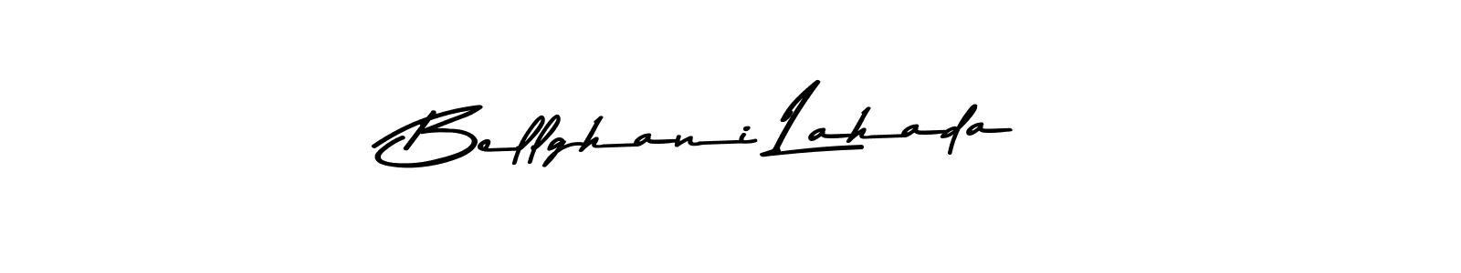 Make a beautiful signature design for name Bellghani Lahada. With this signature (Asem Kandis PERSONAL USE) style, you can create a handwritten signature for free. Bellghani Lahada signature style 9 images and pictures png