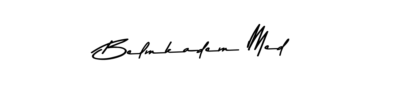 if you are searching for the best signature style for your name Belmkadem Med. so please give up your signature search. here we have designed multiple signature styles  using Asem Kandis PERSONAL USE. Belmkadem Med signature style 9 images and pictures png
