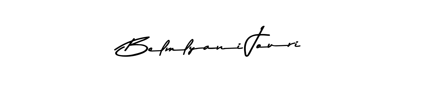 Use a signature maker to create a handwritten signature online. With this signature software, you can design (Asem Kandis PERSONAL USE) your own signature for name Belmlyani Jouri. Belmlyani Jouri signature style 9 images and pictures png