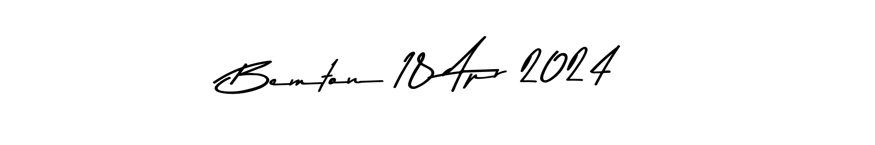 Use a signature maker to create a handwritten signature online. With this signature software, you can design (Asem Kandis PERSONAL USE) your own signature for name Bemton 18 Apr 2024. Bemton 18 Apr 2024 signature style 9 images and pictures png