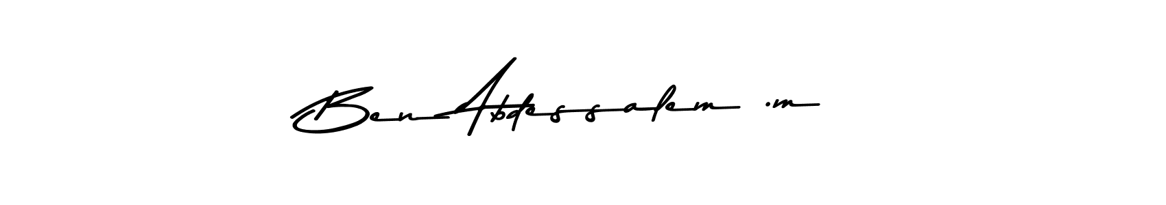 Design your own signature with our free online signature maker. With this signature software, you can create a handwritten (Asem Kandis PERSONAL USE) signature for name Ben Abdessalem .m. Ben Abdessalem .m signature style 9 images and pictures png