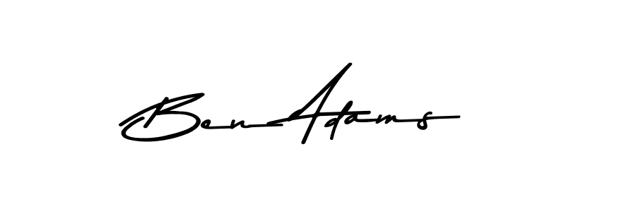 How to make Ben Adams name signature. Use Asem Kandis PERSONAL USE style for creating short signs online. This is the latest handwritten sign. Ben Adams signature style 9 images and pictures png