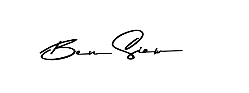 Design your own signature with our free online signature maker. With this signature software, you can create a handwritten (Asem Kandis PERSONAL USE) signature for name Ben Siow. Ben Siow signature style 9 images and pictures png