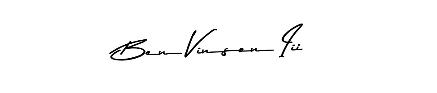 How to make Ben Vinson Iii name signature. Use Asem Kandis PERSONAL USE style for creating short signs online. This is the latest handwritten sign. Ben Vinson Iii signature style 9 images and pictures png