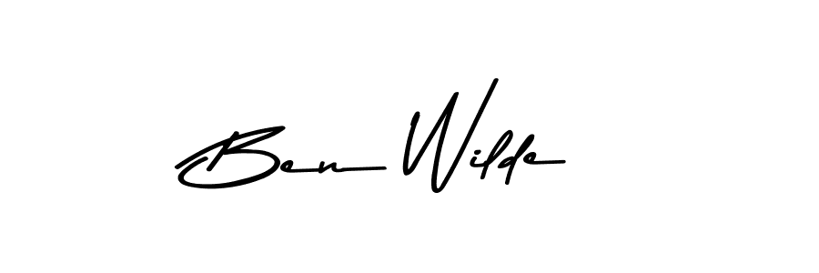 How to make Ben Wilde name signature. Use Asem Kandis PERSONAL USE style for creating short signs online. This is the latest handwritten sign. Ben Wilde signature style 9 images and pictures png