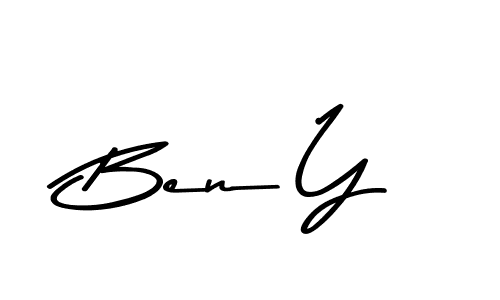 Create a beautiful signature design for name Ben Y. With this signature (Asem Kandis PERSONAL USE) fonts, you can make a handwritten signature for free. Ben Y signature style 9 images and pictures png
