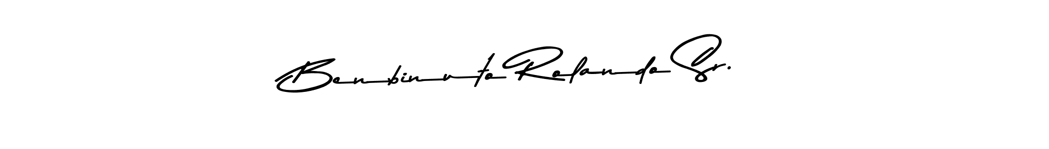 The best way (Asem Kandis PERSONAL USE) to make a short signature is to pick only two or three words in your name. The name Benbinuto Rolando Sr. include a total of six letters. For converting this name. Benbinuto Rolando Sr. signature style 9 images and pictures png