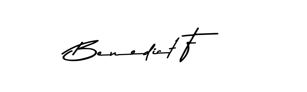 Make a beautiful signature design for name Benedict F. With this signature (Asem Kandis PERSONAL USE) style, you can create a handwritten signature for free. Benedict F signature style 9 images and pictures png