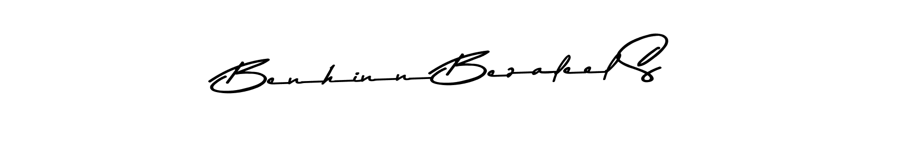 Use a signature maker to create a handwritten signature online. With this signature software, you can design (Asem Kandis PERSONAL USE) your own signature for name Benhinn Bezaleel S. Benhinn Bezaleel S signature style 9 images and pictures png