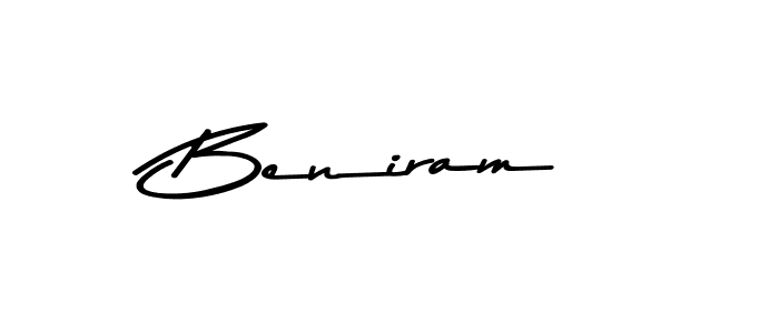 Make a beautiful signature design for name Beniram. With this signature (Asem Kandis PERSONAL USE) style, you can create a handwritten signature for free. Beniram signature style 9 images and pictures png