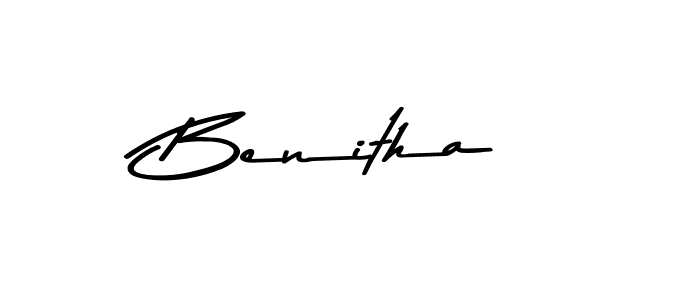 Asem Kandis PERSONAL USE is a professional signature style that is perfect for those who want to add a touch of class to their signature. It is also a great choice for those who want to make their signature more unique. Get Benitha name to fancy signature for free. Benitha signature style 9 images and pictures png