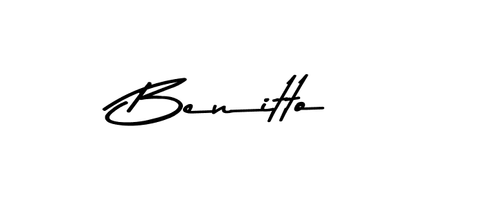 Create a beautiful signature design for name Benitto. With this signature (Asem Kandis PERSONAL USE) fonts, you can make a handwritten signature for free. Benitto signature style 9 images and pictures png