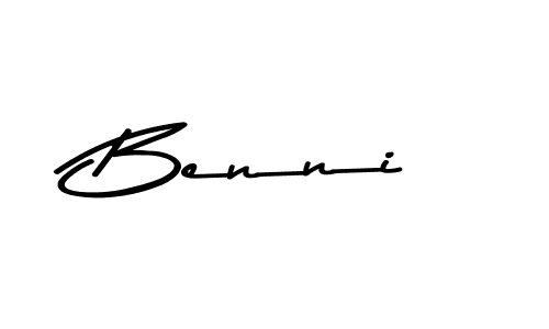 Make a beautiful signature design for name Benni. With this signature (Asem Kandis PERSONAL USE) style, you can create a handwritten signature for free. Benni signature style 9 images and pictures png