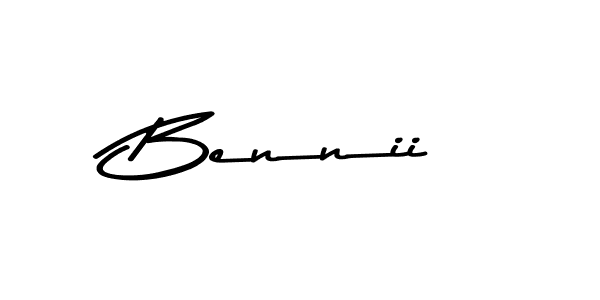 Make a beautiful signature design for name Bennii. With this signature (Asem Kandis PERSONAL USE) style, you can create a handwritten signature for free. Bennii signature style 9 images and pictures png