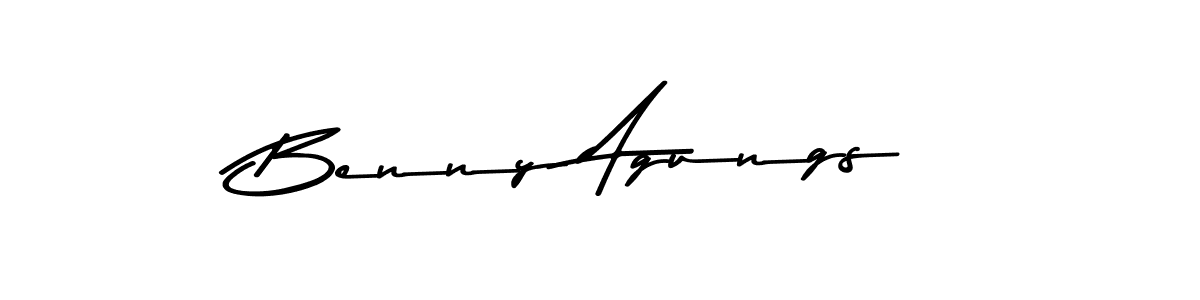 You should practise on your own different ways (Asem Kandis PERSONAL USE) to write your name (Benny Agungs) in signature. don't let someone else do it for you. Benny Agungs signature style 9 images and pictures png