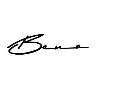 Make a beautiful signature design for name Beno. With this signature (Asem Kandis PERSONAL USE) style, you can create a handwritten signature for free. Beno signature style 9 images and pictures png