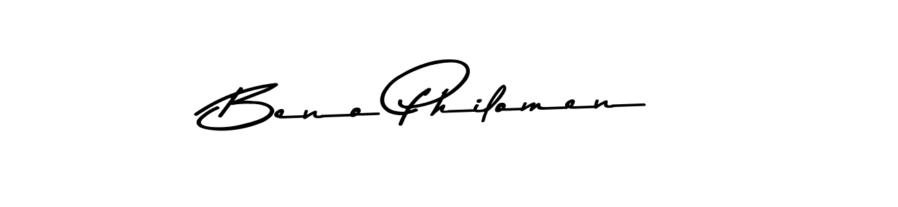 Create a beautiful signature design for name Beno Philomen. With this signature (Asem Kandis PERSONAL USE) fonts, you can make a handwritten signature for free. Beno Philomen signature style 9 images and pictures png