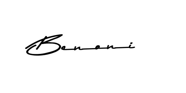 Make a beautiful signature design for name Benoni. With this signature (Asem Kandis PERSONAL USE) style, you can create a handwritten signature for free. Benoni signature style 9 images and pictures png