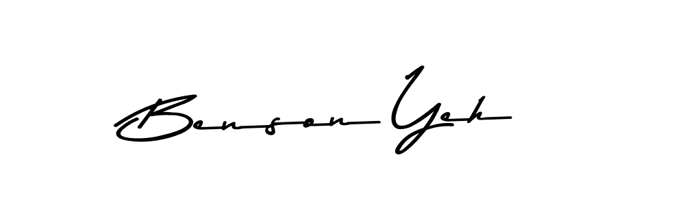 Create a beautiful signature design for name Benson Yeh. With this signature (Asem Kandis PERSONAL USE) fonts, you can make a handwritten signature for free. Benson Yeh signature style 9 images and pictures png