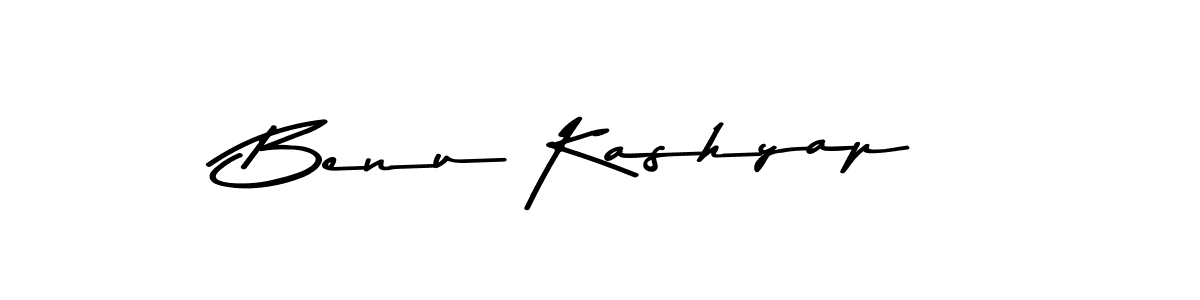 Create a beautiful signature design for name Benu Kashyap. With this signature (Asem Kandis PERSONAL USE) fonts, you can make a handwritten signature for free. Benu Kashyap signature style 9 images and pictures png