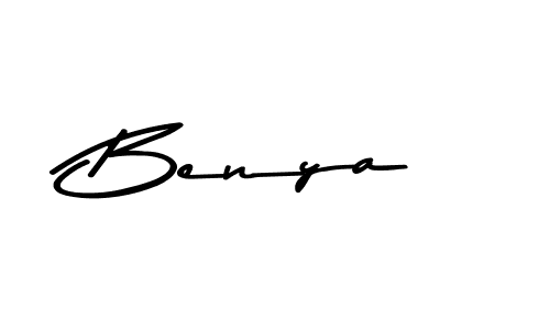 Benya stylish signature style. Best Handwritten Sign (Asem Kandis PERSONAL USE) for my name. Handwritten Signature Collection Ideas for my name Benya. Benya signature style 9 images and pictures png