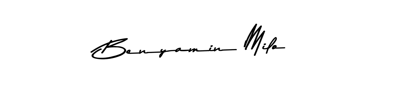 if you are searching for the best signature style for your name Benyamin Milo. so please give up your signature search. here we have designed multiple signature styles  using Asem Kandis PERSONAL USE. Benyamin Milo signature style 9 images and pictures png