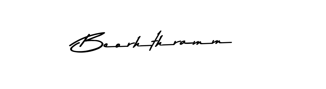 How to make Beorhthramm name signature. Use Asem Kandis PERSONAL USE style for creating short signs online. This is the latest handwritten sign. Beorhthramm signature style 9 images and pictures png