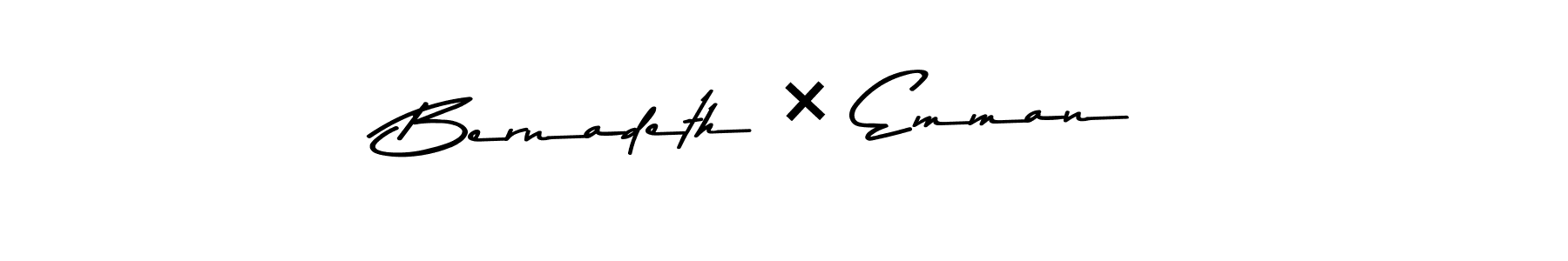 How to make Bernadeth × Emman signature? Asem Kandis PERSONAL USE is a professional autograph style. Create handwritten signature for Bernadeth × Emman name. Bernadeth × Emman signature style 9 images and pictures png