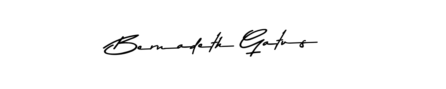 Create a beautiful signature design for name Bernadeth Gatus. With this signature (Asem Kandis PERSONAL USE) fonts, you can make a handwritten signature for free. Bernadeth Gatus signature style 9 images and pictures png