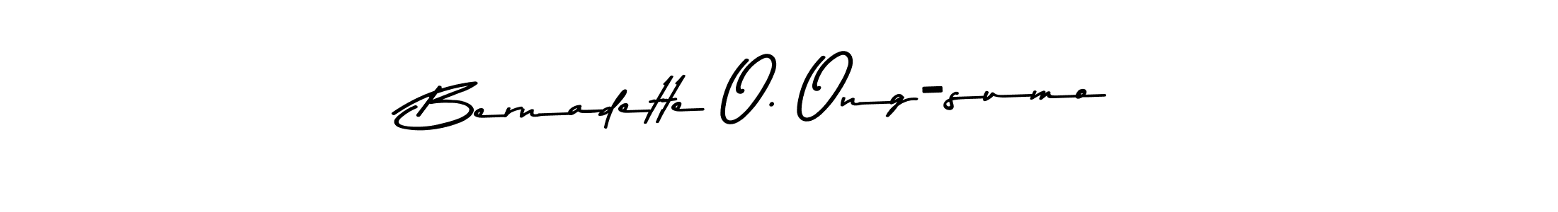 Make a beautiful signature design for name Bernadette O. Ong-sumo. With this signature (Asem Kandis PERSONAL USE) style, you can create a handwritten signature for free. Bernadette O. Ong-sumo signature style 9 images and pictures png