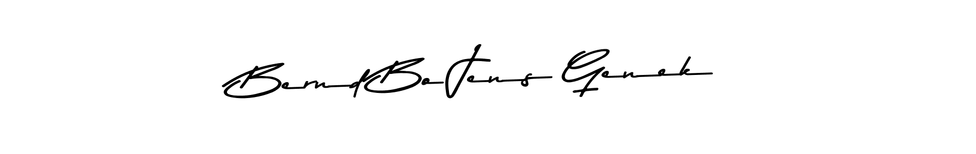 How to make Bernd Bo Jens Genek name signature. Use Asem Kandis PERSONAL USE style for creating short signs online. This is the latest handwritten sign. Bernd Bo Jens Genek signature style 9 images and pictures png
